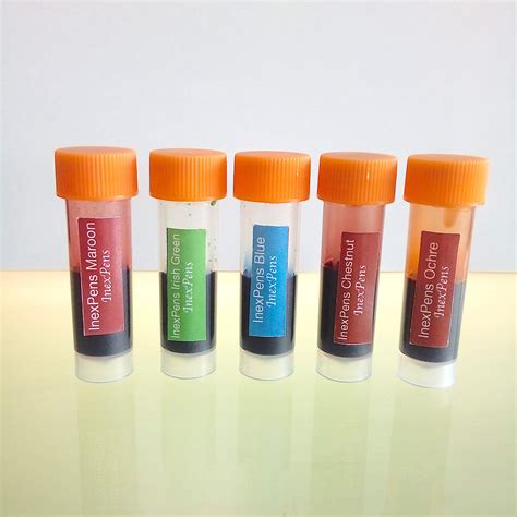 5 InexPens Fountain Pen Ink Samples - InexPens