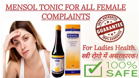 Female Health And Uterine Tonic Mensol Syrup For Ladies Health