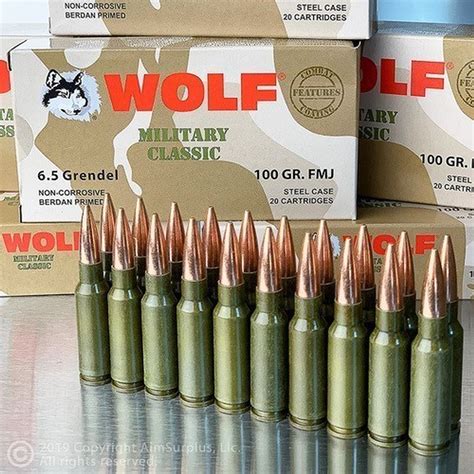 Wolf Ammunition 6 5 Grendel 100grn Fmj 500 Rounds