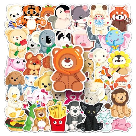 Lot De Autocollants Japonais Stickers Kawaii Peluche Nuigurumi