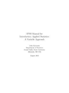 SPSS Manual For Introductory Applied Statistics A Spss Manual