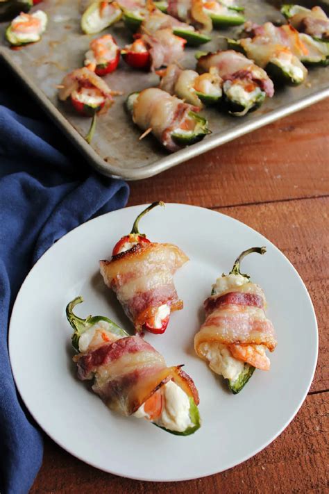 Bacon Wrapped Shrimp Jalapeno Poppers Cooking With Carlee