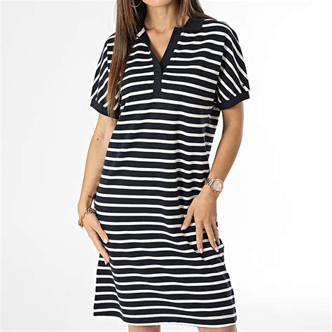 Tommy Hilfiger Robe Polo Manches Courtes Femme Relaxed Lyocell 8639