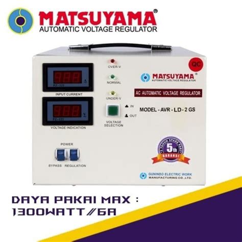 Jual Stabilizer Listrik Stavolt Voltage Regulator Matsuyama Watt