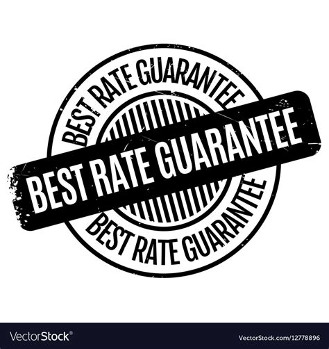 Best Rate Guarantee Rubber Stamp Royalty Free Vector Image