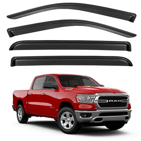 Window Visors Rain Guards for 2019-2025 Dodge Ram 1500 Crew Cab (New