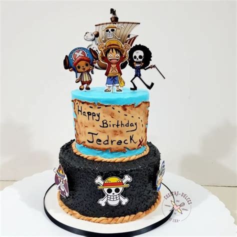 Inspirações de Bolos One Piece Anime cake Birthday party desserts