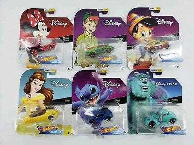 2019 Hot Wheels Disney Pixar Series 2 Character Cars Complete Set Of 6 THIRD FLOOR STUFF