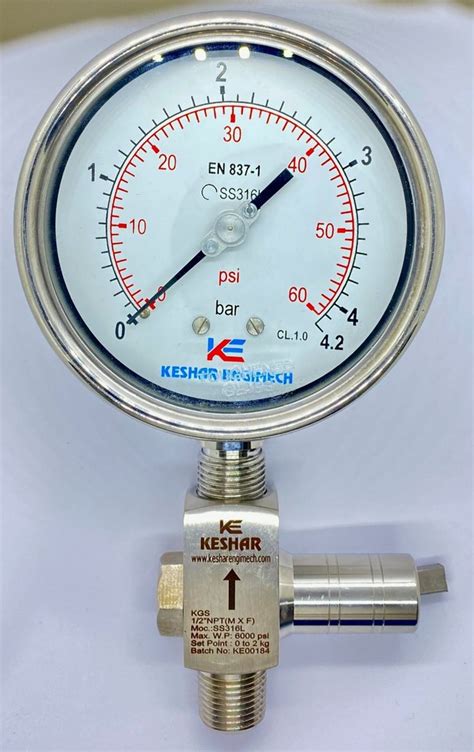 Pressure Gauge With Gauge Saver At Rs 1550piece Gauge Saver In