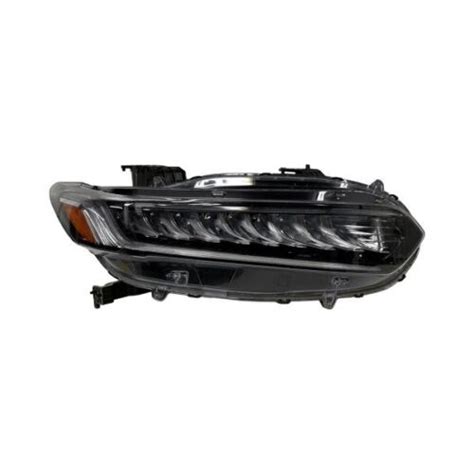 Headlight For 18 20 Honda Accord Passenger Side Black Housing Clear