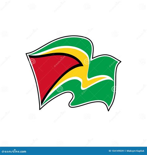 Bandera Del Vector De Guyana S Mbolo Nacional De Guyana Ilustraci N Del