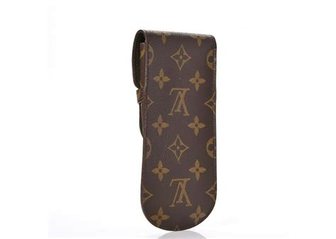 Louis Vuitton Eyeglass Case Etui A Lunettes Rabat Monogram Brown In Coated Canvas