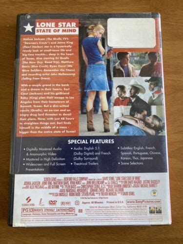 Lone Star State Of Mind Dvd 2003 Dj Qualls Jamie King Joshua