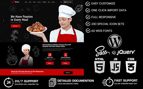 Resta Thème WordPress pour restaurants TemplateMonster