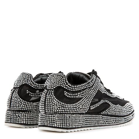 CAPE ROBBIN Pizaz Rhinestone Sneakers PIZAZ-BLK - Shiekh