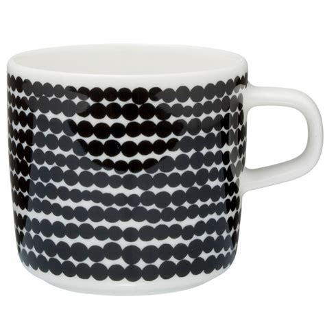 Oiva Kaffekopp Dl Siirtolapuutarha Vit Svart Fr N Marimekko