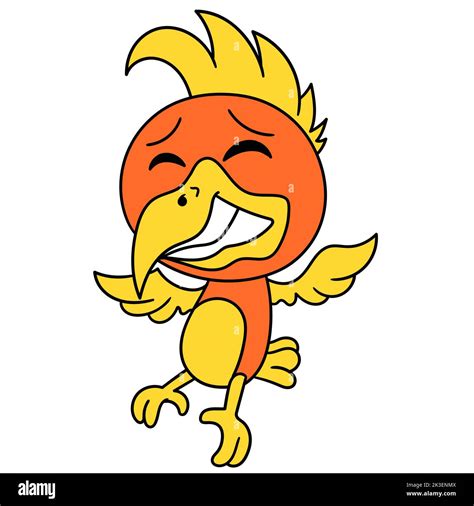 A Vector Of Orange Chicken With Smirking Face Stock Vector Image And Art