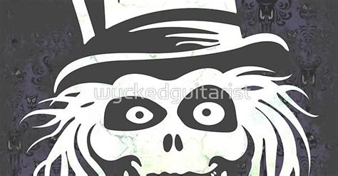 Hatbox Ghost With Grungy Haunted Mansion Wallpaper Silhouette Files