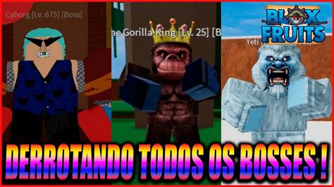 Derrotando Todos Os Bosses Do Sea 1 No Blox Fruits YouTube