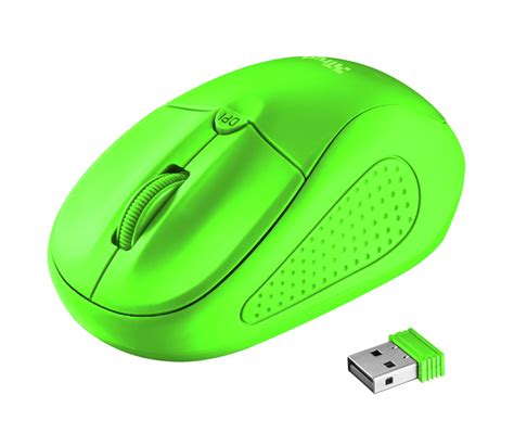 trustcom primo wireless mouse neon green