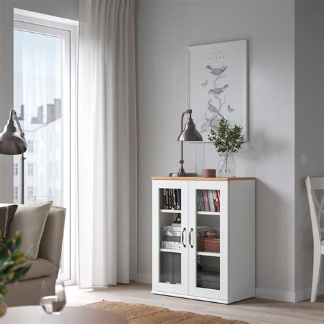 Skruvby Cabinet With Glass Doors White 2712x3538 Ikea