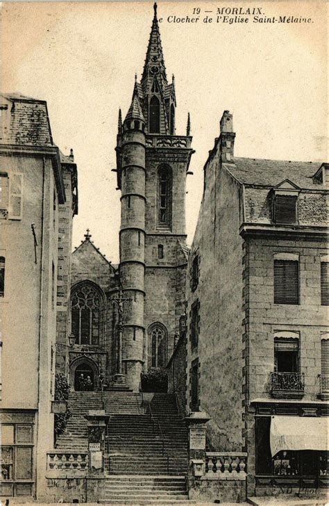 Morlaix Le Clocher de l Eglise St Mélanie à Morlaix Cartorum