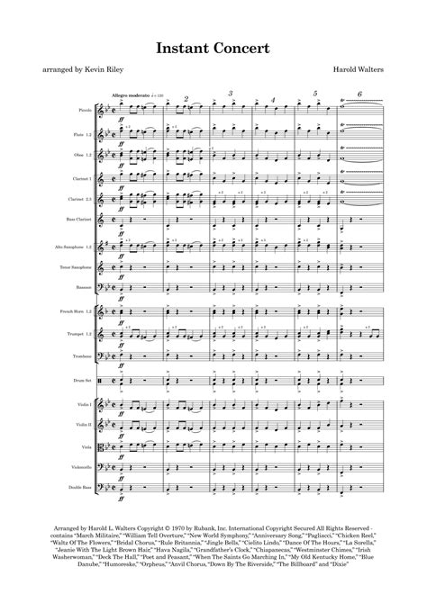 Instant Concert Arr Kevin Riley By Harold L Walters Sheet Music For Full Orchestra At Sheet