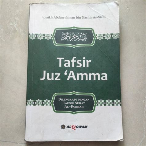 Jual Buku Tafsir Juz Amma Syaikh Abdurrahman Bin Nashir As Sa Di