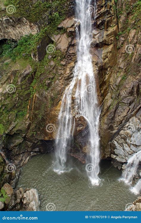 Waterfalls Near Banos, Ecuador Stock Image - Image of pool, cascade ...