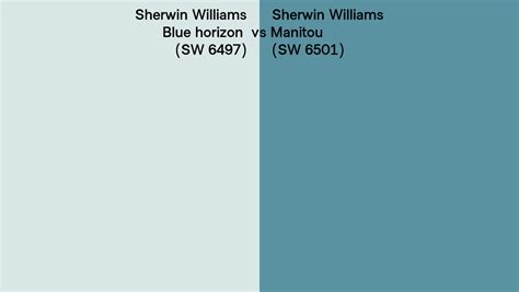 Sherwin Williams Blue Horizon Vs Manitou Side By Side Comparison