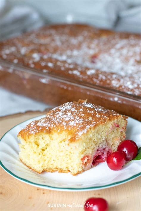 Delicious And Moist Sour Cherry Cake Recipe Sustain My Cooking Habit