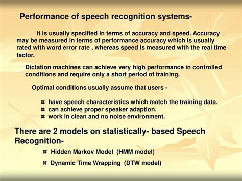 Voice Recognition System Ppt