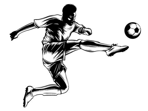 Soccer player kicking ball. illustration of sport Digital Art by Dean Zangirolami - Fine Art America