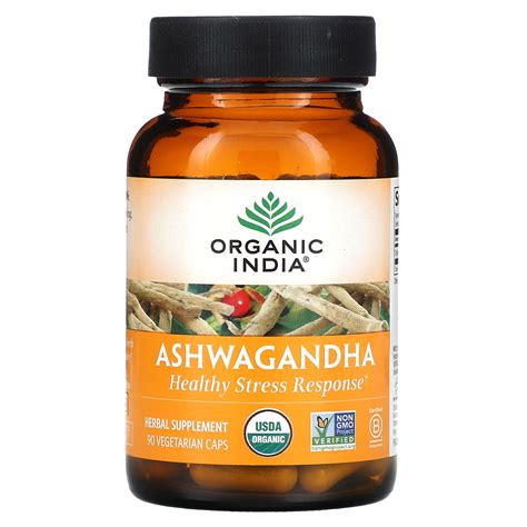 Organic India Ashwagandha 90 Vegetarian Caps