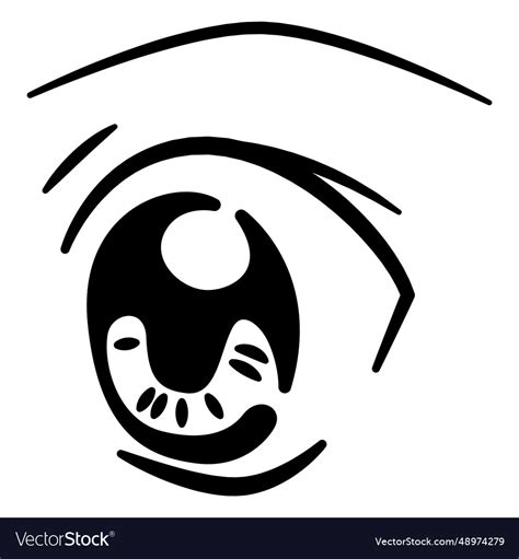 Scared anime eye Royalty Free Vector Image - VectorStock