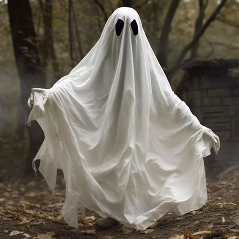 Ghost costumes are one of the traditional Halloween costumes | Premium ...