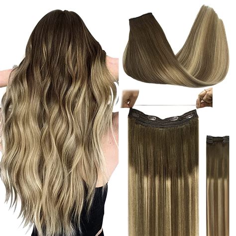 Amazon DOORES Human Hair Extensions 18 Inch 125g Wire Hair