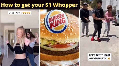 How To Get A 1 Burger King Whopper With A Tiktok Dance Youtube