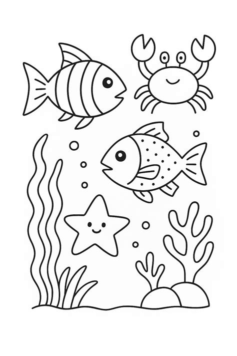 Animais Fundo Do Mar Para Colorir - Desenho De Animais No Fundo Do Mar Para Colorir Desenhos Para Colorir