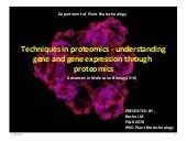 Techniques in proteomics | PPT