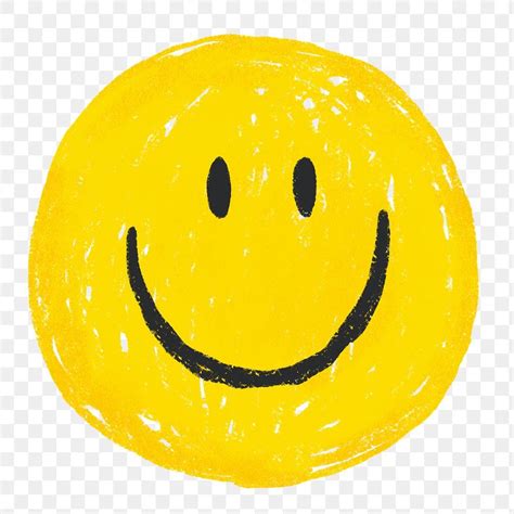 premium png  yellow smiling face icon png cute crayon shape