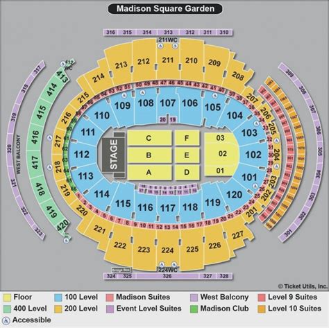 Madison Square Garden Seating Chart With Rows