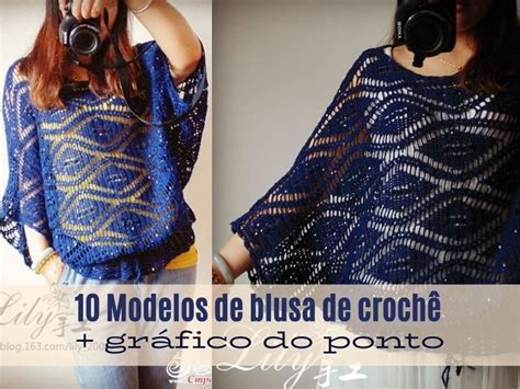 Modelos De Blusa De Croch Gr Fico Do Ponto De Frente Para O Mar