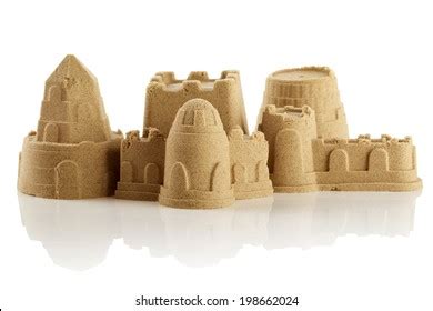 Sandcastle Beach Isolated Over White Stock Photo Shutterstock