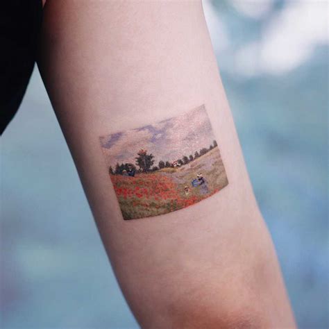 Monet’s Coquelicots tattoo by tattooist Saegeem - Tattoogrid.net