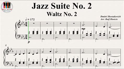 The Second Waltz Op 99 Jazz Suite No 2 Dmitri Shostakovich Дми́трий Шостако́вич вальс 2