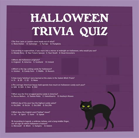 Halloween Trivia And Answers - 15 Free PDF Printables | Printablee