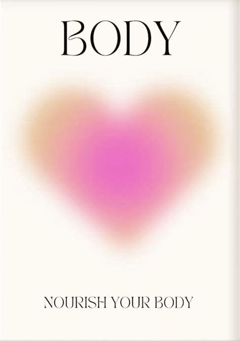 A Pink Heart With The Words Body On It