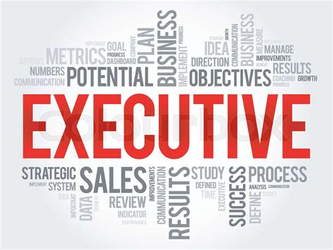 Executive Word Cloud Stock Vector Colourbox