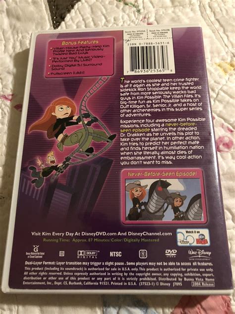 Kim Possible The Villain Files DVD 2004 786936253658 EBay